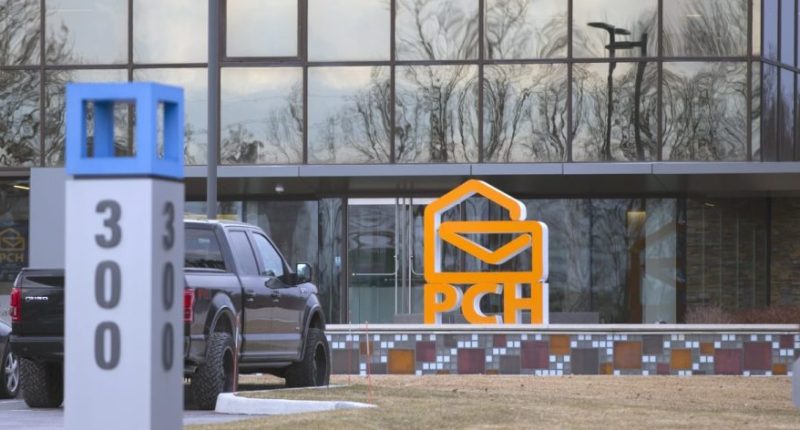 Jericho, N.Y.: The exterior of the Publishers Clearing House offices in Jericho, New York on January 30, 2019. (Photo by Bill Perlman/Newsday RM via Getty Images)