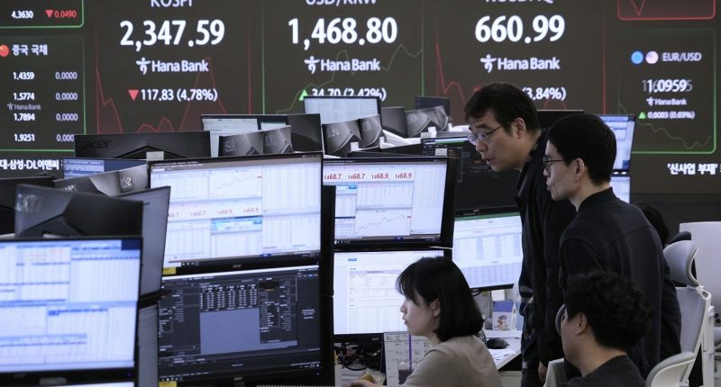 Tariff news: Stocks in Asia plunge, Wall Street futures down sharply, extending slide sparked by President Donald Trump's tariffs