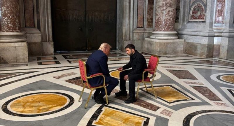 Trump, Zelenskyy had 'productive discussion' before Francis' funeral