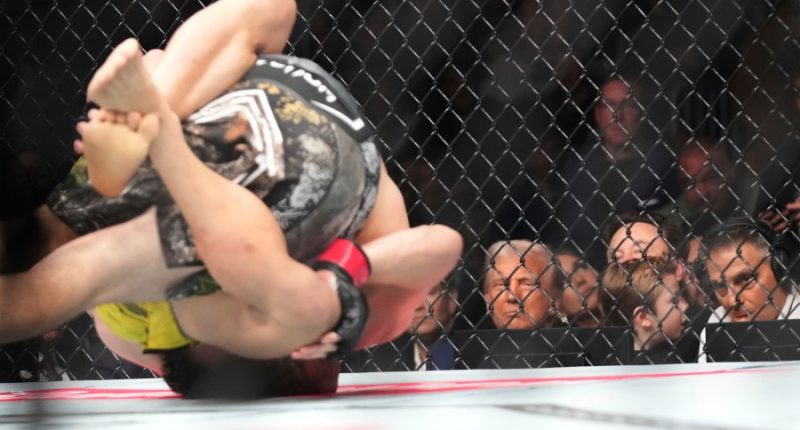 Trump sits cageside at Miami UFC event in his latest appearance at a sports event