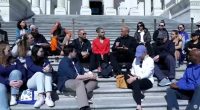 US politics: House Minority Leader Hakeem Jeffries of NY, NJ Sen. Cory Booker begin livestreamed sit-in protest on Capitol steps