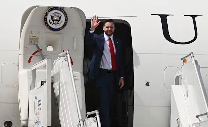 Vance arrives in India for a 4-day visit that includes talks with Modi and personal engagements