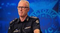 Docklands Photo shows Victoria Police Deputy Commissioner Rick Nugent giving a New Years Eve wrap-up press conference.