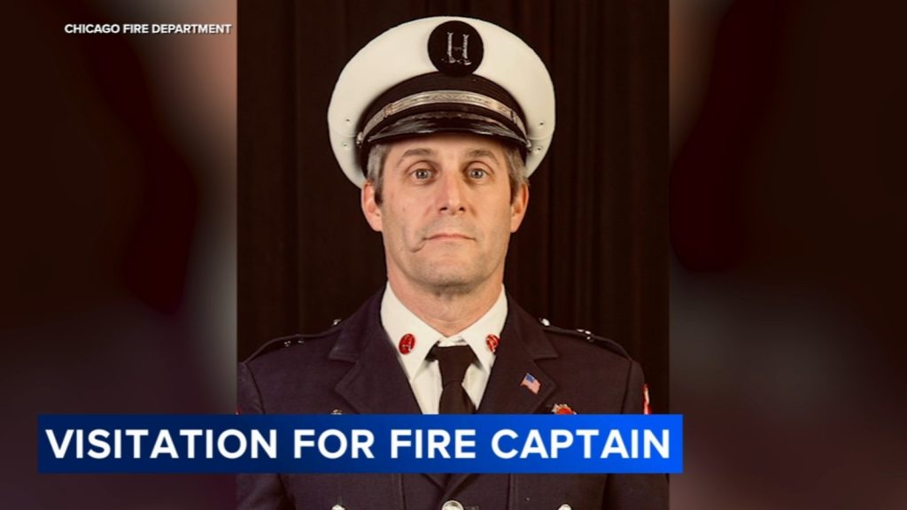 Visitation David Meyer, Chicago firefighter killed in Austin fire, being held at Malec and Sons Funeral Home in Norwood Park