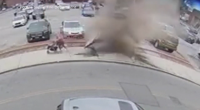 WATCH: Manhole explodes, narrowly missing grandmother and her 2 grandkids