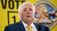 SUNSHINE COAST, AUSTRALIA - APRIL 19:  Australian businessman Clive Palmer speaks at a press conference after the federal election campaign launch of the 'Trumpet of  Patriots' party on April 19, 2025 on the Sunshine Coast, Australia. Australian businessman and former member of parliament, Clive Palmer is intending to contest the 2025 federal election with his Trumpet of Patriots party. (Photo by Dan Peled/Getty Images)