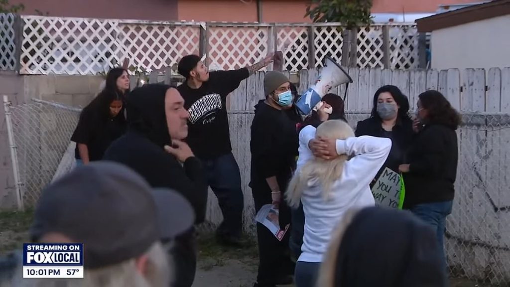 Wild mob surround serial cat killer's home, breaking windows and pepper-spraying residents before realizing their giant mistake