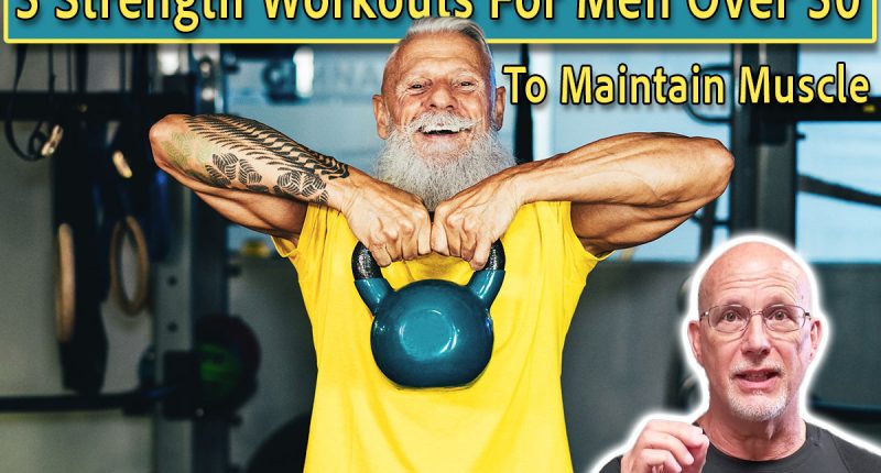 5 Strength Workouts Men Over 50 Should Do To Maintain Muscle , Cover. Hipster senior man training inside gym - Mature tattooed person having fun doing workout exercises in sport fitness club - Active joyful elderly lifestyle and fit concept - Focus on face