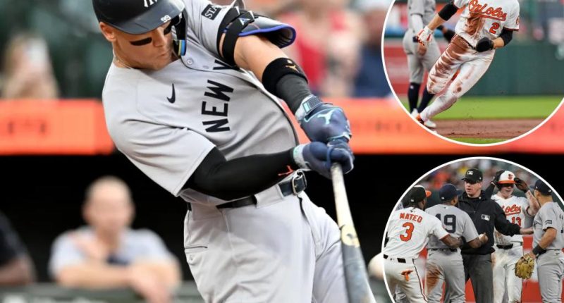 Aaron Judge's heroics not enough as Yankees fall to Orioles