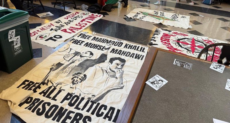 Anti-Israel agitators take over part of Columbia University library during finals, call it 'liberation zone'