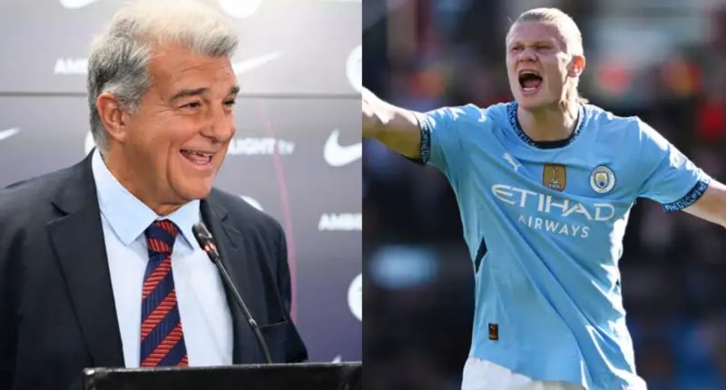 Barcelona president Laporta fuels Haaland transfer speculation: “Nothing is impossible”