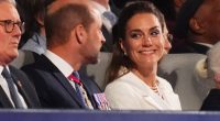 Beaming Kate puts on a loved up display with William at VE Day concert