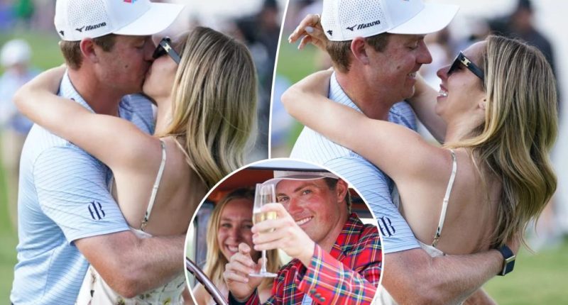 Ben Griffin kisses fiancée after career-milestone PGA Tour win