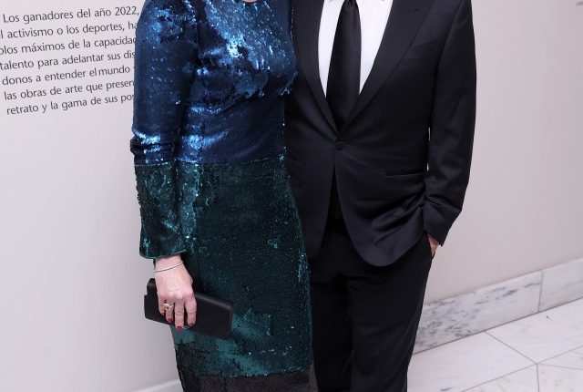 Norah O'Donnell and Geoff Tracy at the 2022 Portrait of a Nation Gala.