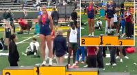 California track star Reese Hogan poses as winner after placing second to trans athlete AB Hernandez, praised by Riley Gaines