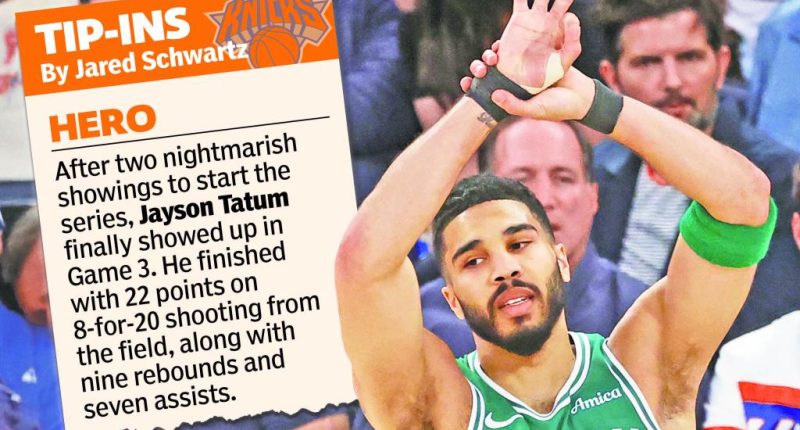 Celtics' Jayson Tatum finally comes alive