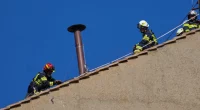 Chimney installed on Sistine Chapel's roof ahead of conclave to pick Pope Francis' successor