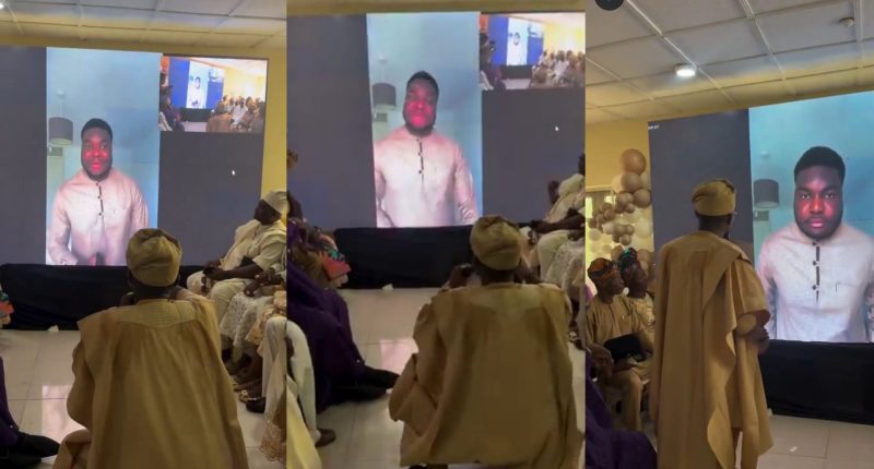 Couple hold virtual introduction after groom fails to attend physically
