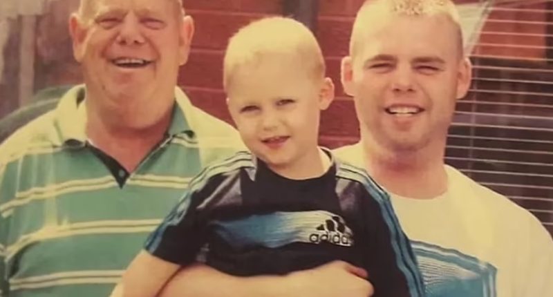 Photo of a grandfather, father, and son.