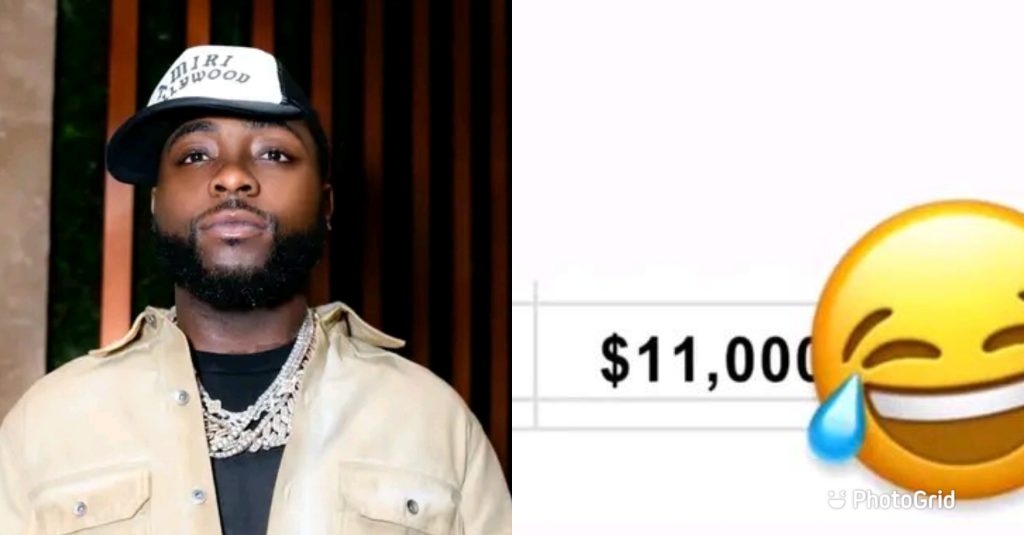 Davido flaunts extravagant paycheck