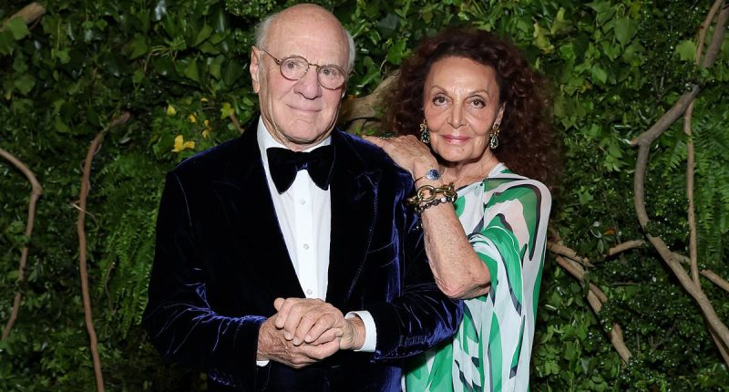 Diane Von Furstenberg's tribute as husband comes out as gay