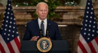 President Biden at a press conference.