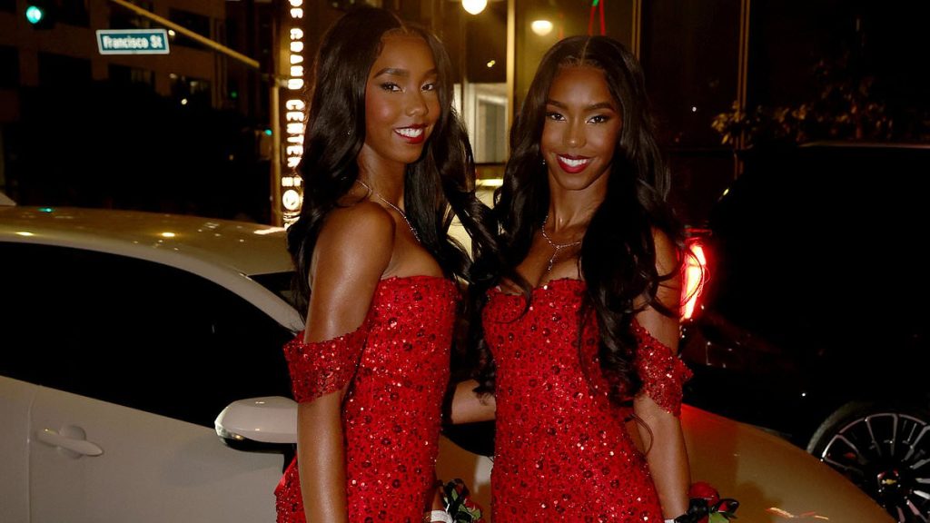 Diddy's twins dance the night away in matching prom dresses