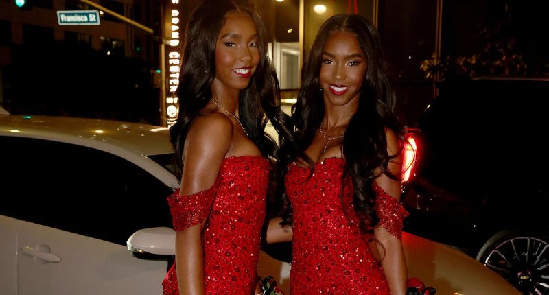 Diddy's twins dance the night away in matching prom dresses