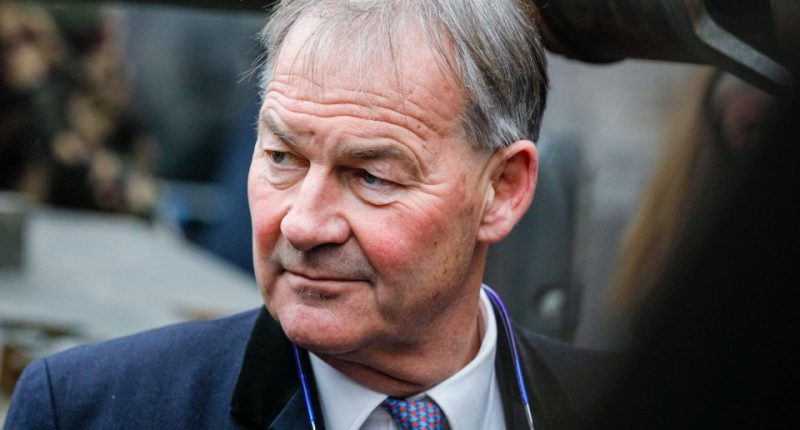 Rupert Lower, Reform UK, at a farmer's protest in London.