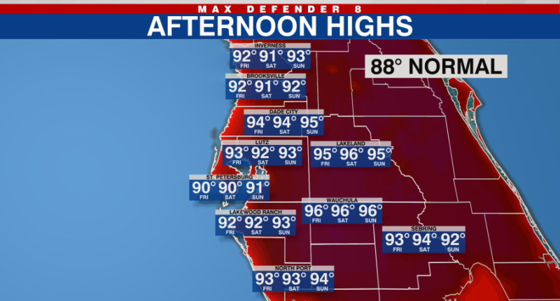Extreme early-season heatwave settles into Tampa Bay