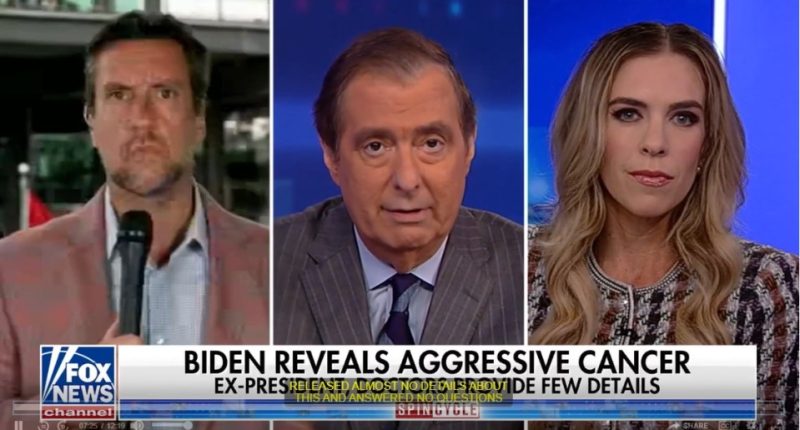 Fox News panel discussing Biden's cancer diagnosis.