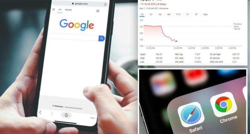 Google stock drops 9% after Apple says it could ditch search engine