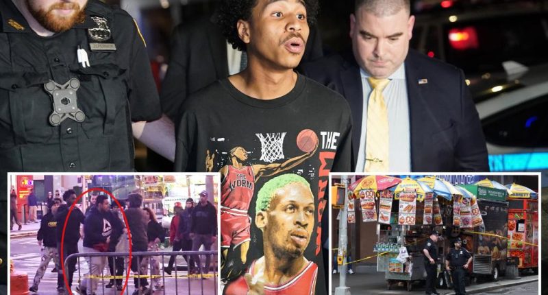 Gunman, 21, arrested in shooting of Times Square food vendor, claims self-defense: cops