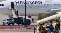 Hawaiian Airlines plane swarmed after flyer overheard 'making threats' in San Diego