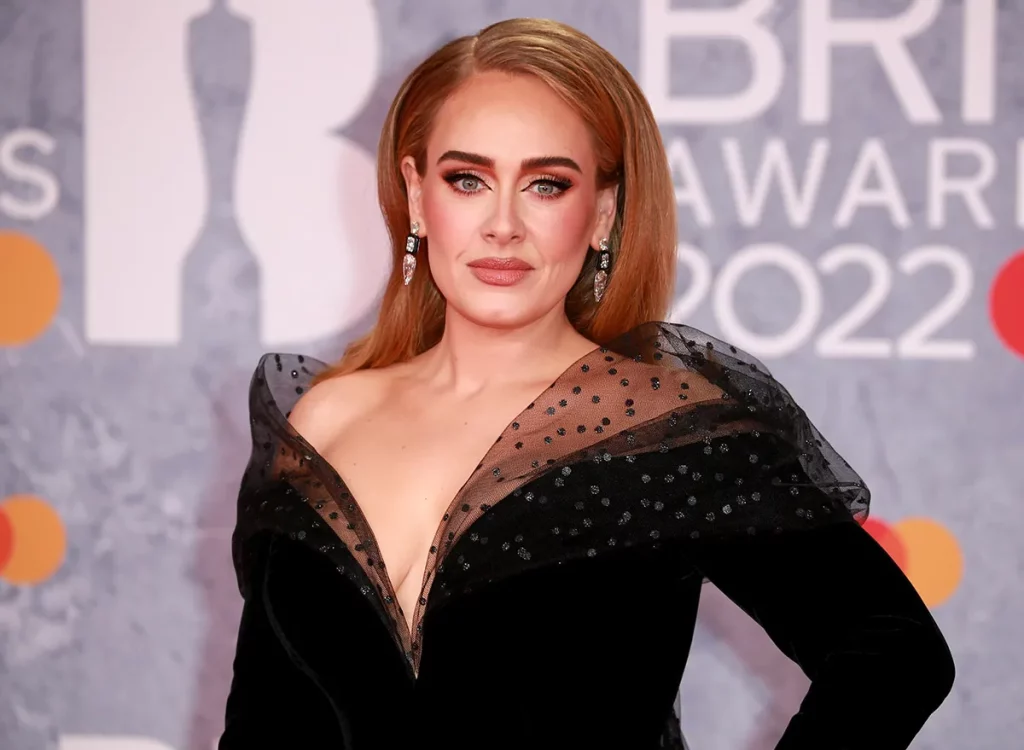 London, United Kingdom - February 08, 2022: Adele attends The BRIT Awards 2022 at The O2 Arena on February 08, 2022 in London, England.