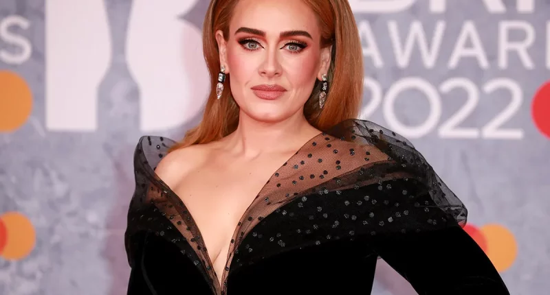 London, United Kingdom - February 08, 2022: Adele attends The BRIT Awards 2022 at The O2 Arena on February 08, 2022 in London, England.