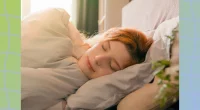 woman sleeping in a cozy bed with a fluffy comforter and pillows