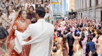 Indian couple’s extravagant wedding parade shuts down Wall Street — meet the bride and groom