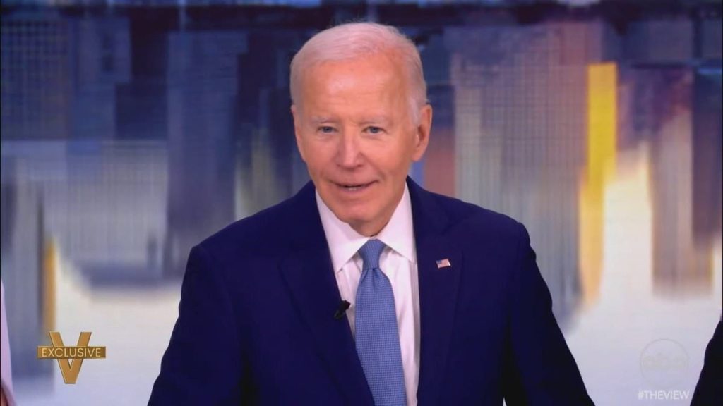 Joe Biden suffers frog in his throat on The View as hosts fawn