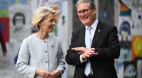 Ursula von der Leyen and Keir Starmer meeting.