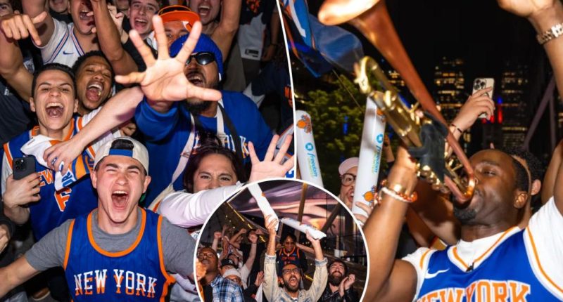 Knicks fans go wild outside Garden after Game 4 win over Celtics