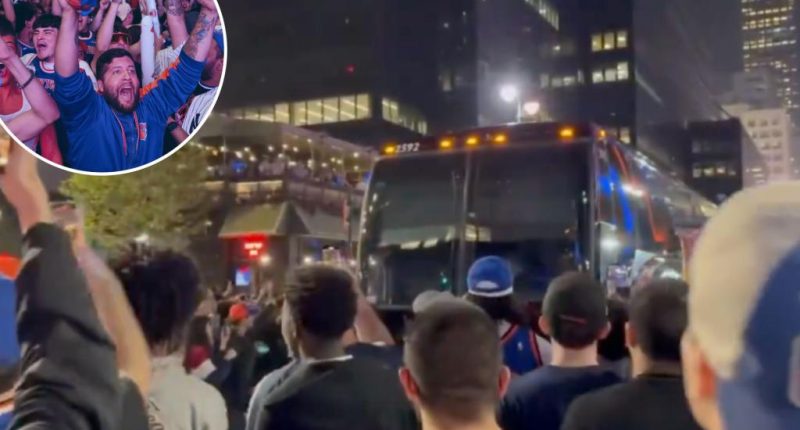 Knicks fans swarm Celtics team bus in wild scene after Game 6 beatdown