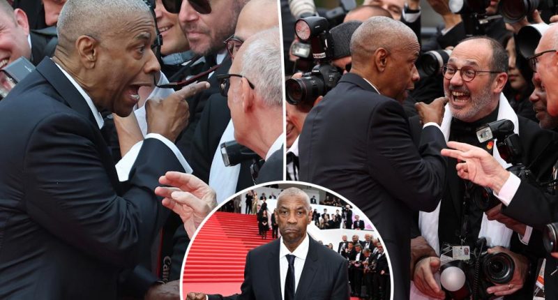 Lip reader reveals what Denzel Washington said during heated exchange with photographer on Cannes red carpet