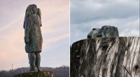 Melania Trump statue sawed off at the ankles and stolen in Slovenia