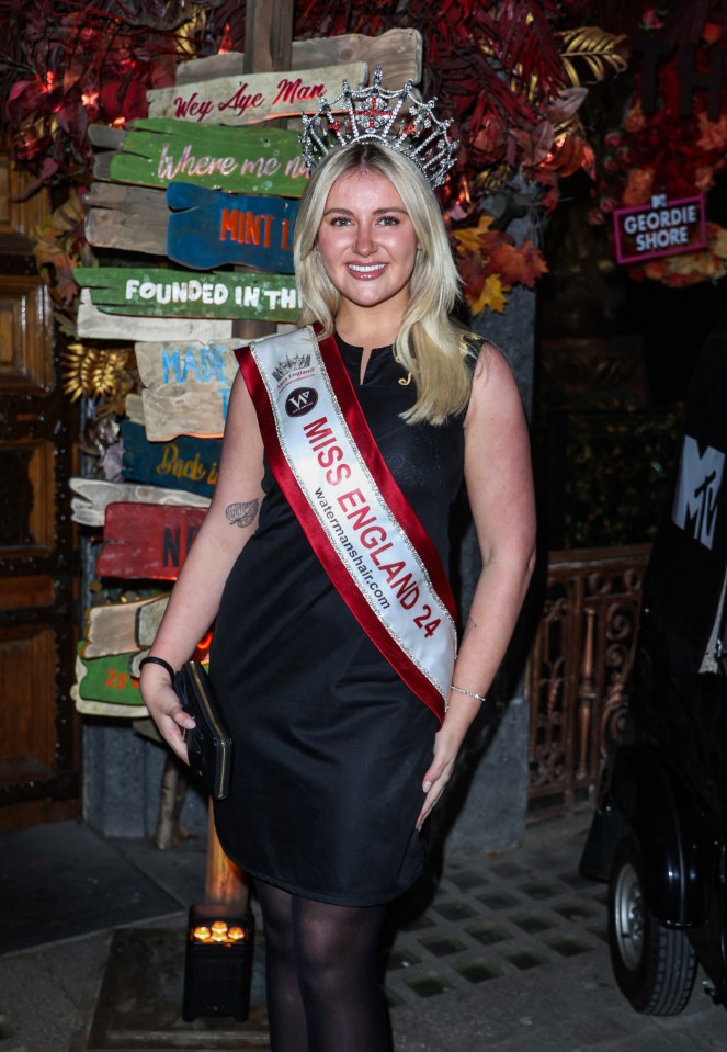 Miss England 2024 at a Geordie Shore screening.