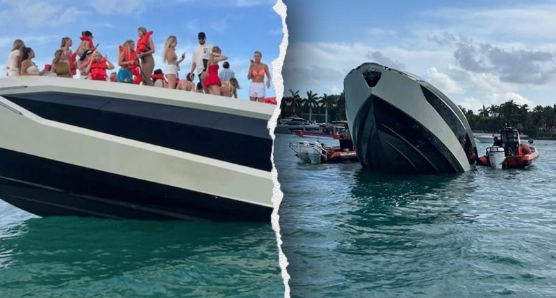 Multimillion-dollar luxury yacht sinks off Miami Beach, 32 passengers rescued