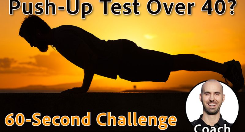 Middle age man doing push ups.