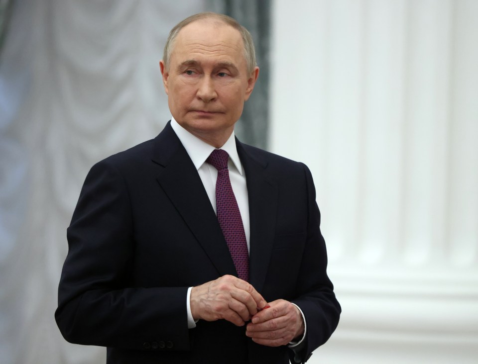 Vladimir Putin at an awards ceremony.