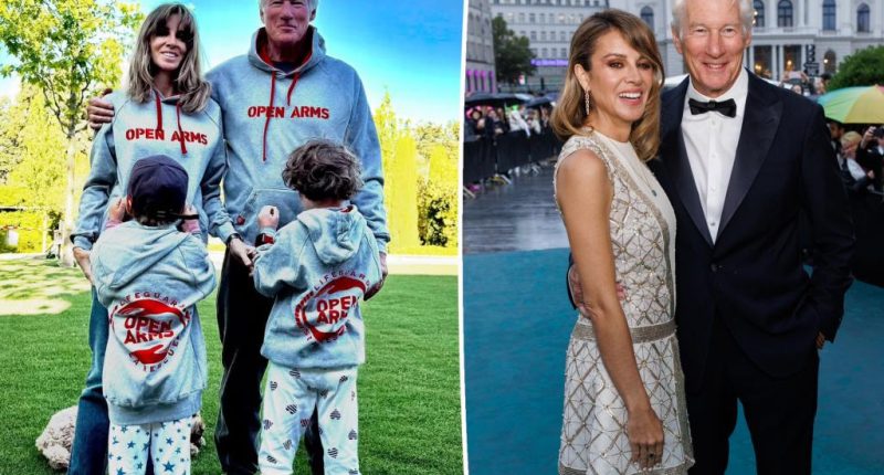Richard Gere, 75, shares rare picture with his two young sons and wife Alejandra