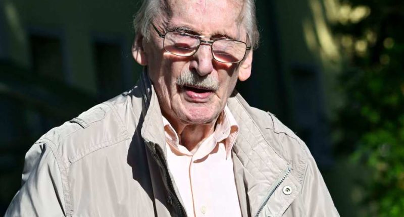 Gregor Formanek, 98, outside his home.